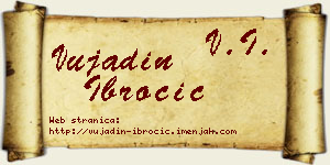 Vujadin Ibročić vizit kartica